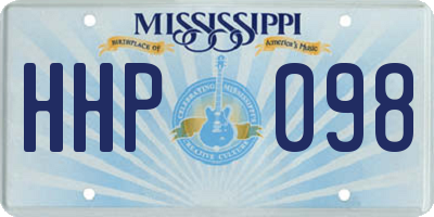 MS license plate HHP098
