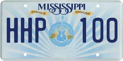 MS license plate HHP100