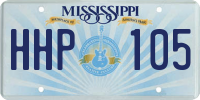 MS license plate HHP105