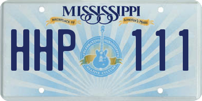 MS license plate HHP111
