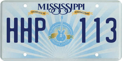 MS license plate HHP113