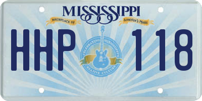 MS license plate HHP118