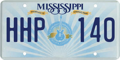 MS license plate HHP140
