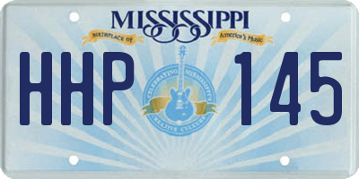MS license plate HHP145