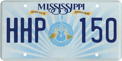 MS license plate HHP150