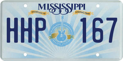 MS license plate HHP167