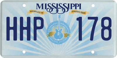 MS license plate HHP178