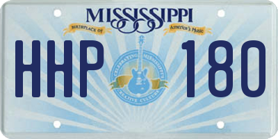 MS license plate HHP180