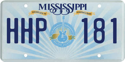 MS license plate HHP181