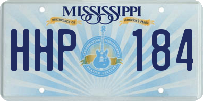 MS license plate HHP184