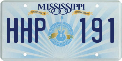 MS license plate HHP191