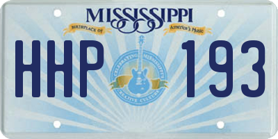 MS license plate HHP193