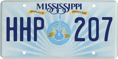 MS license plate HHP207