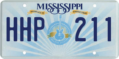 MS license plate HHP211