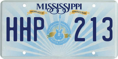 MS license plate HHP213