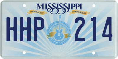 MS license plate HHP214
