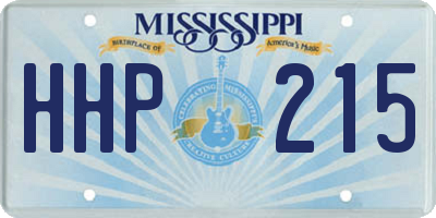 MS license plate HHP215