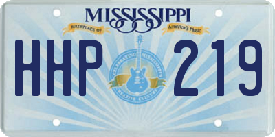 MS license plate HHP219