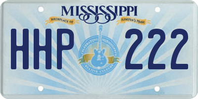 MS license plate HHP222