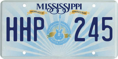 MS license plate HHP245
