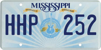 MS license plate HHP252