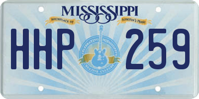 MS license plate HHP259
