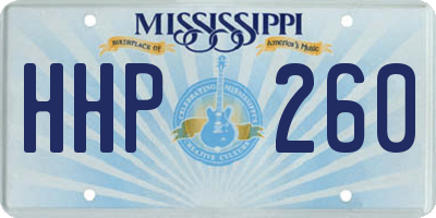 MS license plate HHP260
