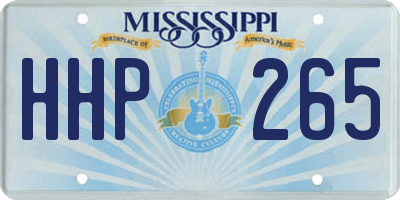 MS license plate HHP265