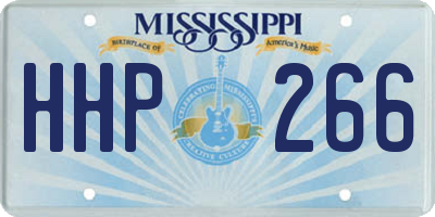 MS license plate HHP266