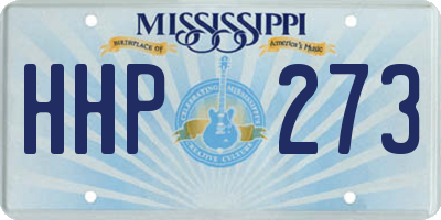 MS license plate HHP273
