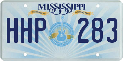 MS license plate HHP283