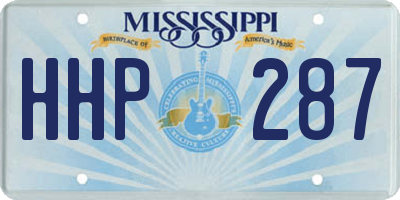 MS license plate HHP287