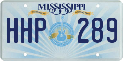 MS license plate HHP289