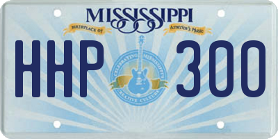 MS license plate HHP300