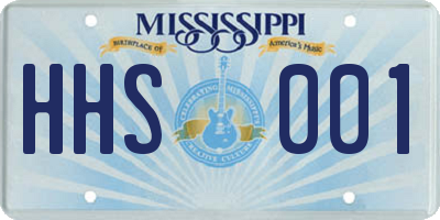 MS license plate HHS001