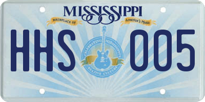 MS license plate HHS005