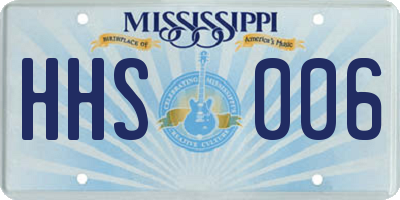 MS license plate HHS006