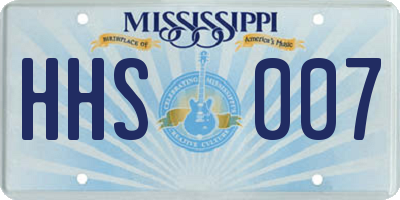 MS license plate HHS007