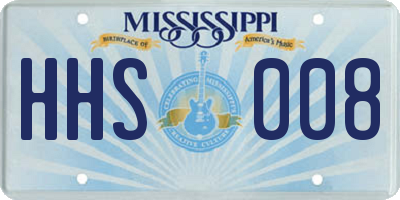 MS license plate HHS008