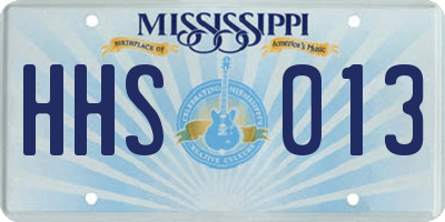 MS license plate HHS013