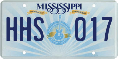 MS license plate HHS017