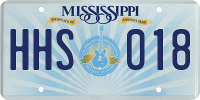 MS license plate HHS018