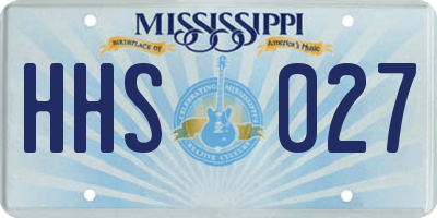 MS license plate HHS027