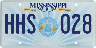 MS license plate HHS028