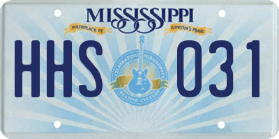 MS license plate HHS031