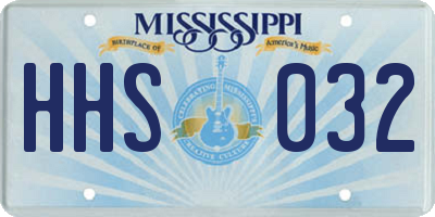 MS license plate HHS032