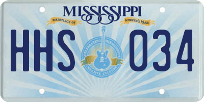 MS license plate HHS034
