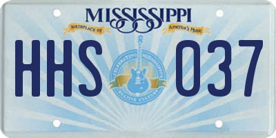 MS license plate HHS037