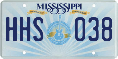 MS license plate HHS038