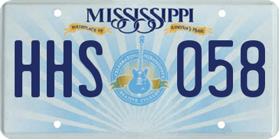 MS license plate HHS058